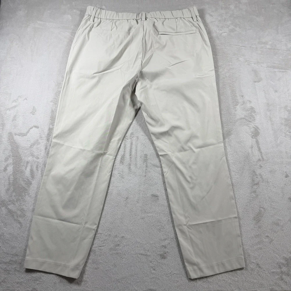 Banana Republic Mens Commuter Flex Pants Tan 38x29 Stretch Slim Fit Work